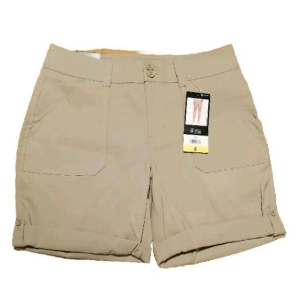 Eddie Bauer Womens Sz 6 Stretch UPF Rolled Hem Adjustable Length Bermuda Shorts - Picture 6 of 12